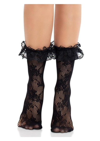 Leg Avenue Floral Lace Ruffle Top Anklets