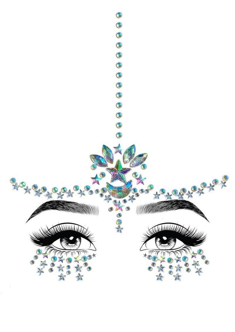 Leg Avenue Karma Face Jewels Sticker - Clear