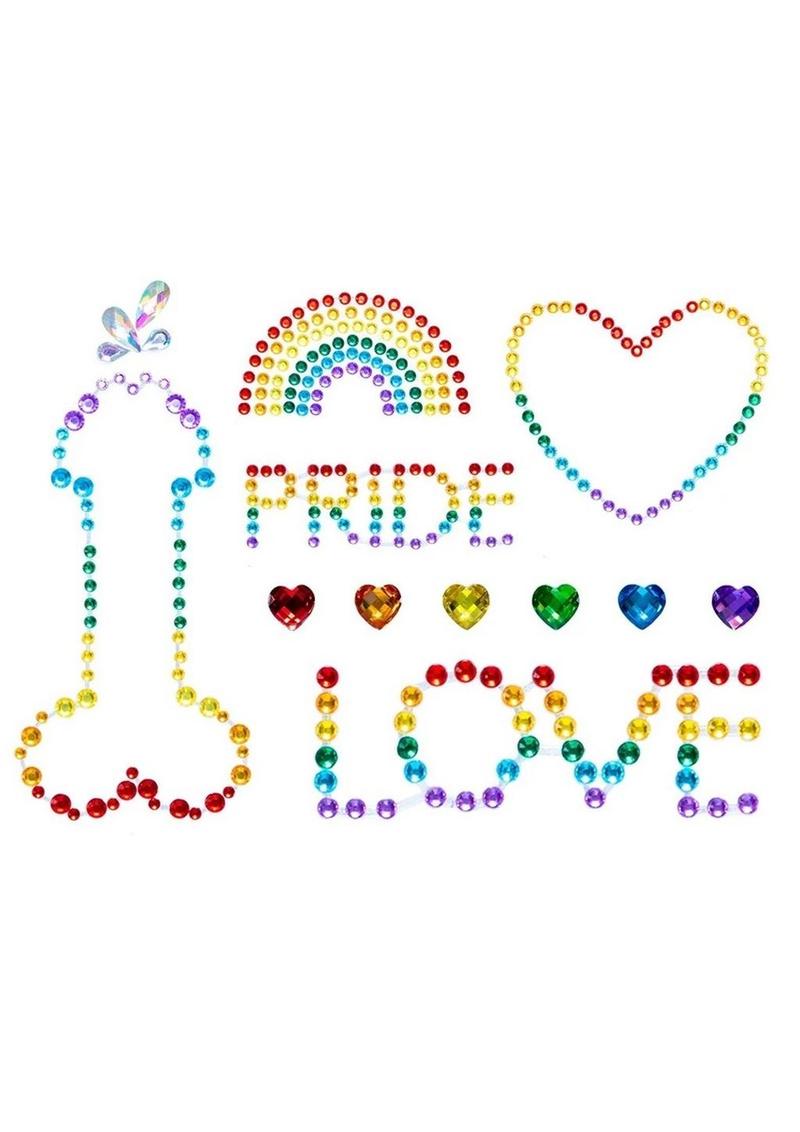 Leg Avenue Pride Body Jewels Sticker - Multicolor
