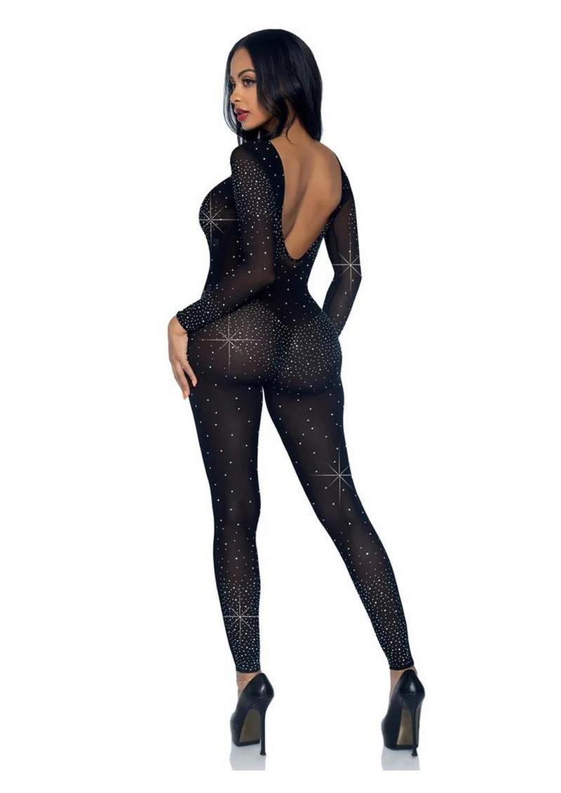 Leg Avenue Sheer Rhinestone Catsuit
