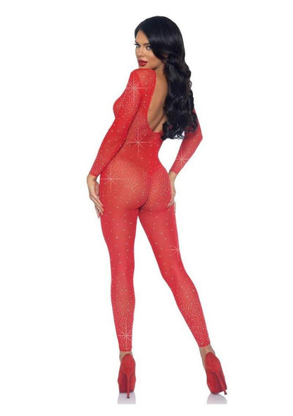 Leg Avenue Sheer Rhinestone Catsuit