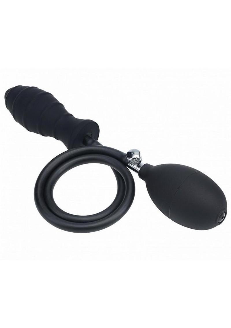 Levelz Ribbed Inflatable Silicone Anal Plug
