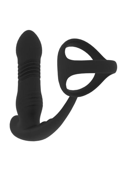 Levelz Vibrating and Thrusting Silicone Rechargeable Prostate Massager with Tri O Cock Ring