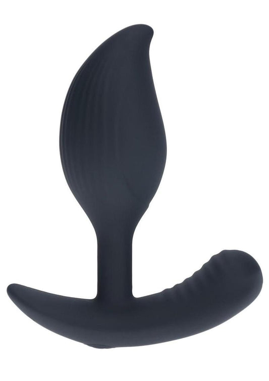 Levelz Vibrating Liquid Silicone Rechargeable Anal Plug with Remote Control - Black