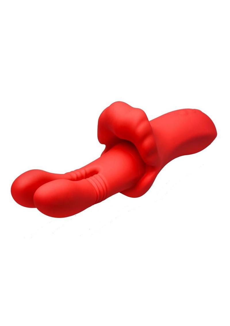 Lickgasm Double Licker Thrusting Rechargeable Silicone Vibrator