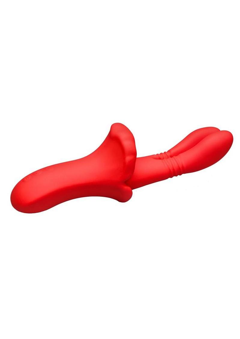 Lickgasm Double Licker Thrusting Rechargeable Silicone Vibrator