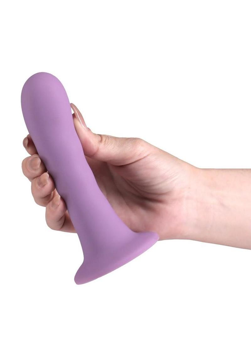 Love Notes Believe 5 Inch Ribbed Curved Silicone Dildo with Suction Cup
