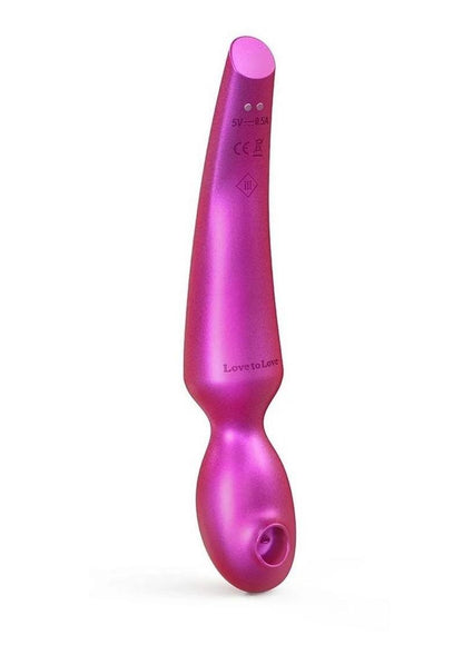 Love to Love Pleaser Silicone Rechargeable Clitoral Stimulator - Iridescent - Berry/Pink