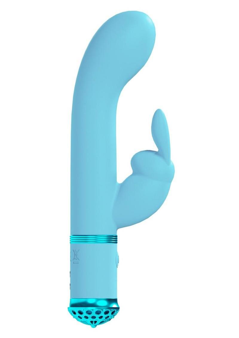 Loveline Belle 10 Function Rechargeable Silicone Rabbit Vibrator - Blue