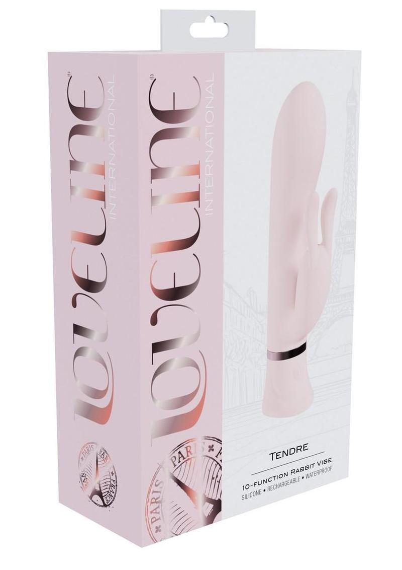 Loveline Tendre 10 Function Silicone Rechargeable Rabbit Vibrator - Pink