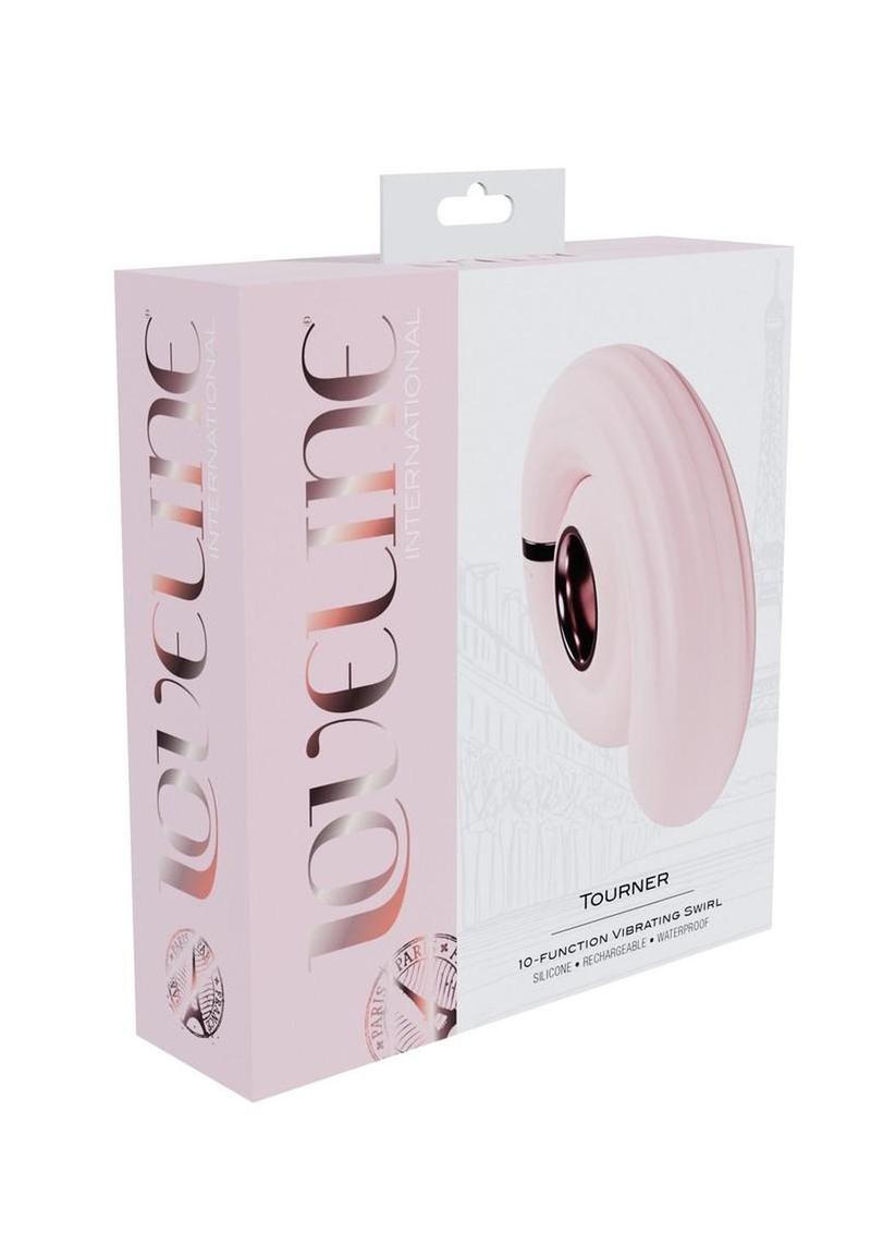 Loveline Tourner 10 Speed Silicone Rechargeable Vibrating Swirl Clitoral Stimulator - Pink
