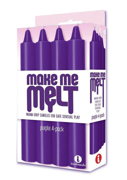 Make Me Melt Drip Candles - Purple - 4 Pack