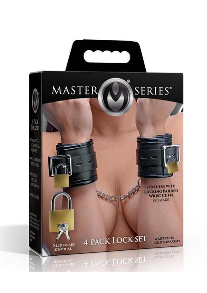 Master Series Padlock - Gold/Silver - 4 Pack/Set