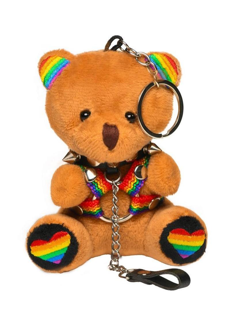 Master Series Pride Bear Keychain - Multicolor/Rainbow/Tan
