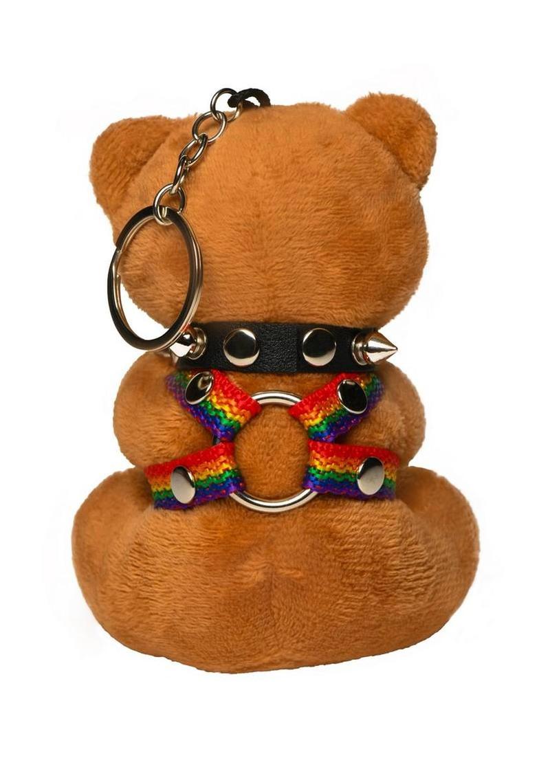Master Series Pride Bear Keychain - Multicolor/Rainbow/Tan