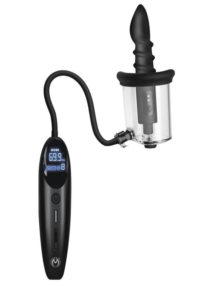 Master Series Rosebud Driller Deluxe Set Vibrating Silicone Rosebud Pump - Black