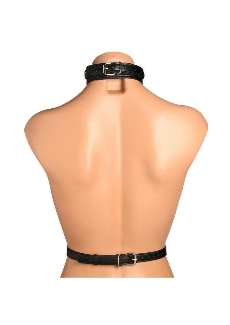 Master Series Vixen Female Chest Vegan Leather Harness