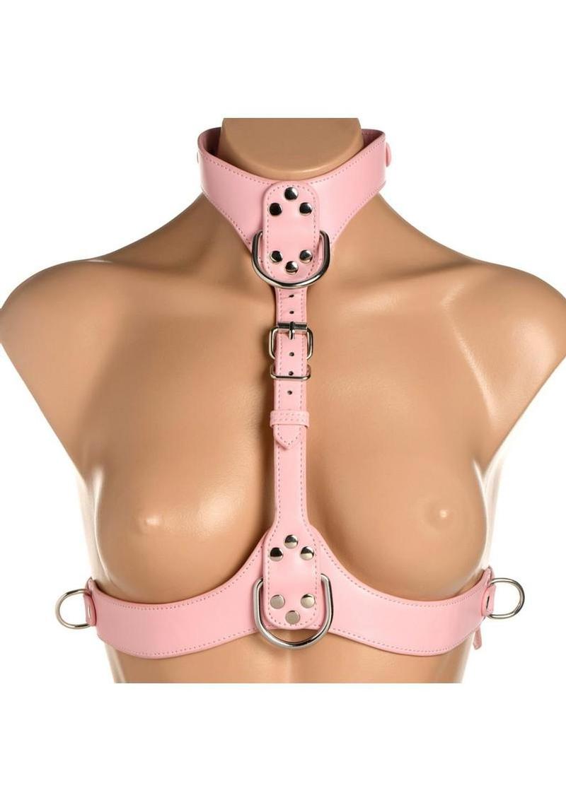 Master Series Vixen Female Chest Vegan Leather Harness