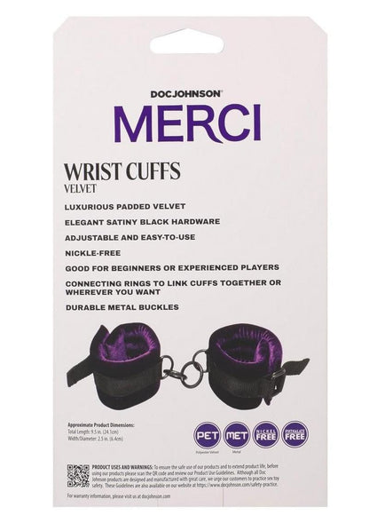Merci Velvet Wrist Cuffs