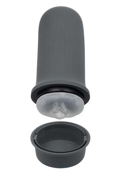 Milk Master Grip-N-Stroke Pussy Rechargeable Silicone Masturbator - Black