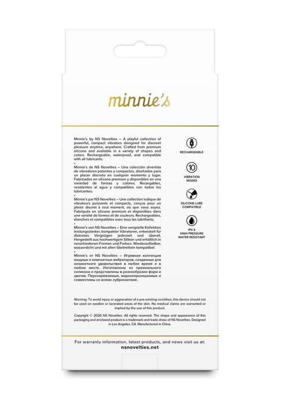 Minnie's Flick Rechargeable Silicone Plush Vibe