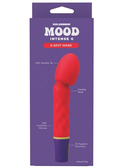 Mood Intense G Rechargeable Silicone G-Spot Wand - Pink/Purple