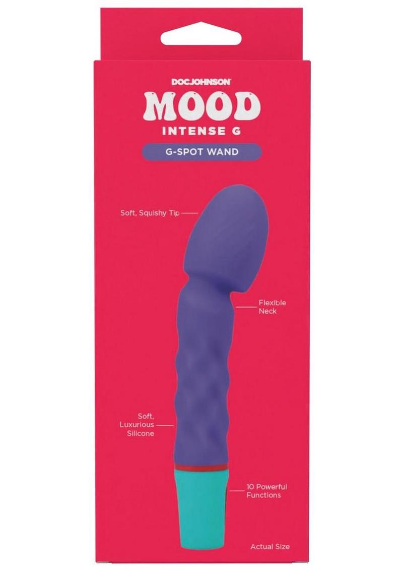 Mood Intense G Rechargeable Silicone G-Spot Wand - Purple/Teal