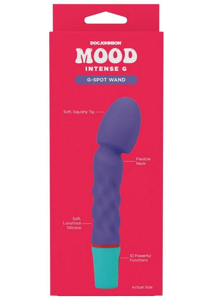 Mood Intense G Rechargeable Silicone G-Spot Wand - Purple/Teal