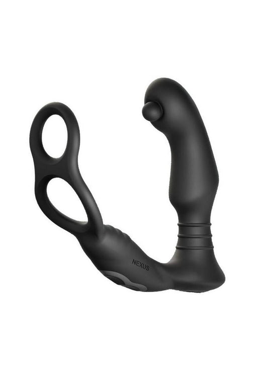 Nexus Simul8 Orbit Edition Rechargeable Silicone Vibrating Dual Motor Anal Cock and Ball Massager - Black