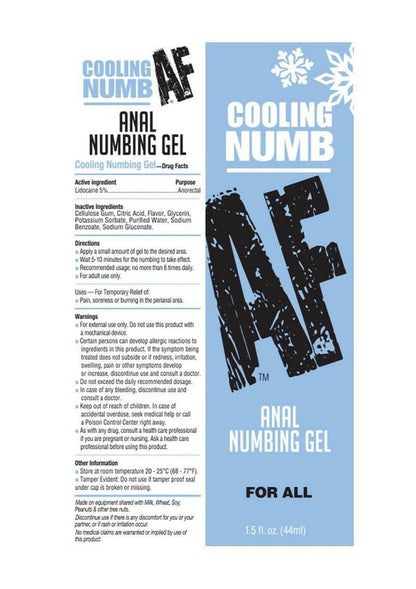 Numb AF Anal Cooling Cream