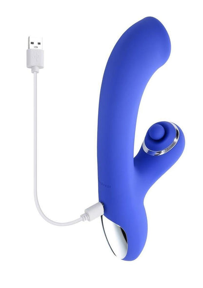 Evolved Oh Gee Spinning G-Spot Rechargeable Silicone Rabbit Vibrator with Tapping Clit Stimulator