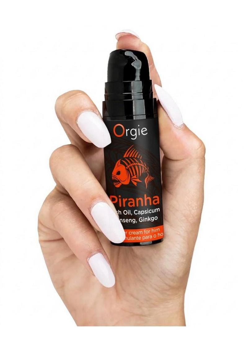 Orgie Piranha Warming Stimulating Cream for Him 0.5oz