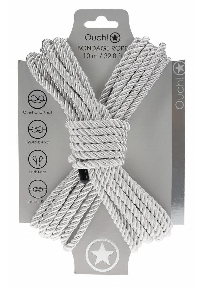 Ouch Bondage Rope 10 Meter Nylon - Silver