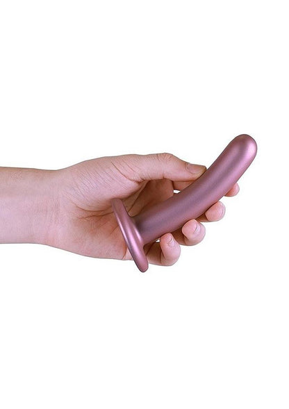 Ouch! Smooth G-Spot Silicone Dildo 5in - Metallic