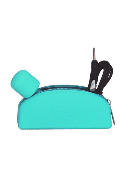 Palmpower Pocket Rechargeable Silicone Mini Wand Massager - Teal