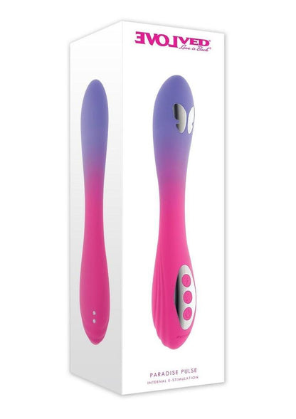Paradise Pulse Rechargeable Silicone Butterfly Vibrator - Pink/Purple