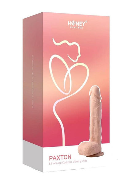 Paxton App Control Realistic Thrusting Penetrator Rechargeable Silicone Dildo - Caramel - 7.5in