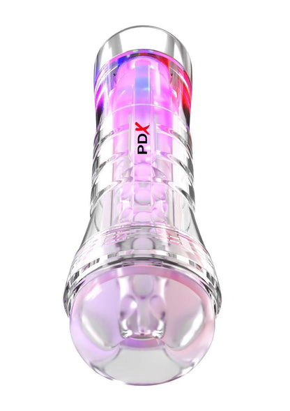 Pdx Elite Viewtube XXL See-Thru EZ-Grip Led Stroker - Clear - XXLarge