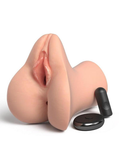 PDX Extreme Wet Pussies Pick Your Pleasure Control Freak Vibrating Stroker with Remote - Pussy/Ass