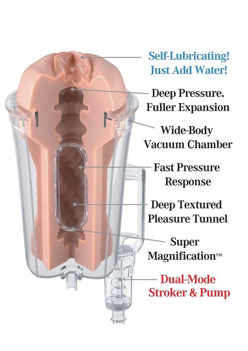 PDX Extreme Wet Pussies Quick Suck Self-Lubricating Stroker and Pump
