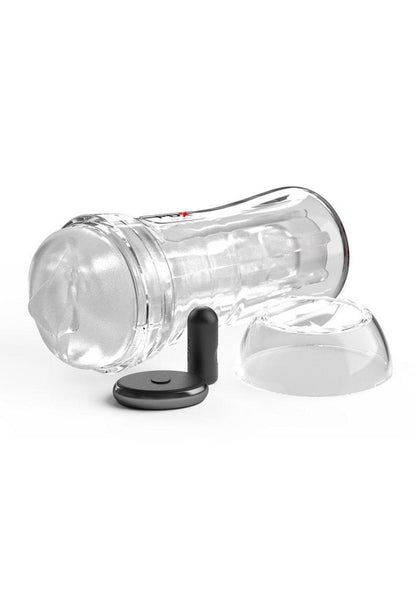 PDX Extreme Wet Pussies Super Luscious Lips Control Freak Vibrating Stroker with Remote