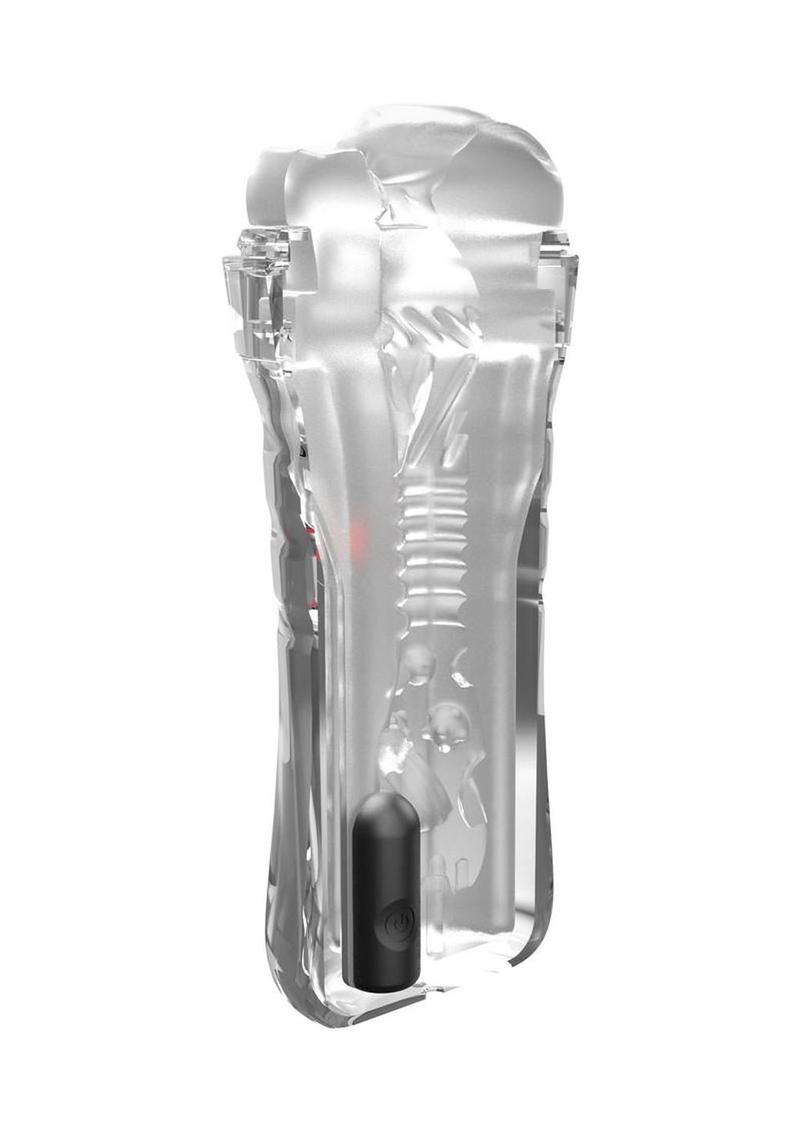 PDX Extreme Wet Pussies Super Luscious Lips Control Freak Vibrating Stroker with Remote