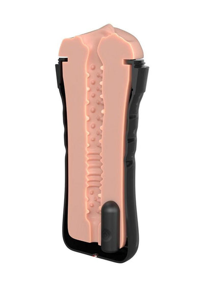 PDX Extreme Wet Pussies Super Luscious Lips Control Freak Vibrating Stroker with Remote