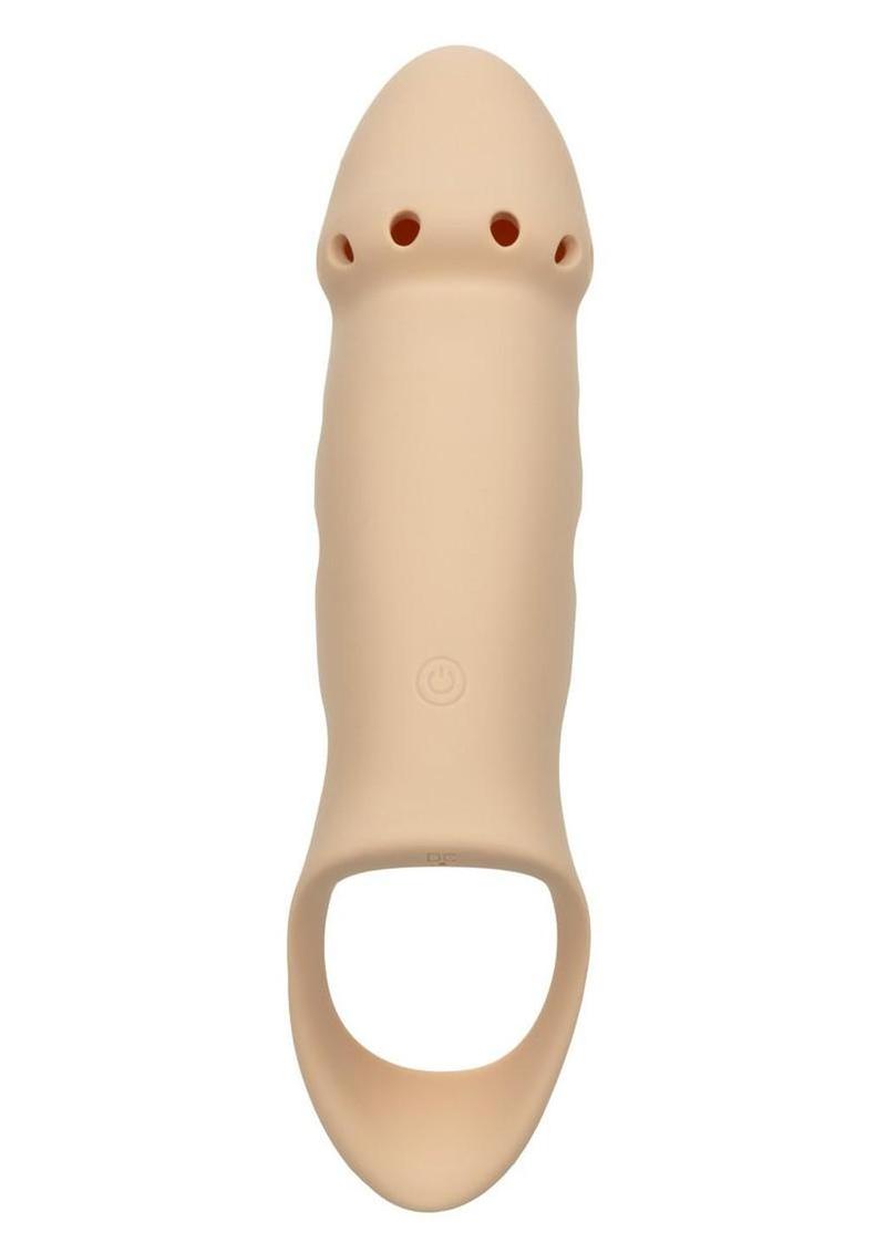 Performance Maxx Rechargeable Silicone Stud Dildo - Vanilla - 7.5in