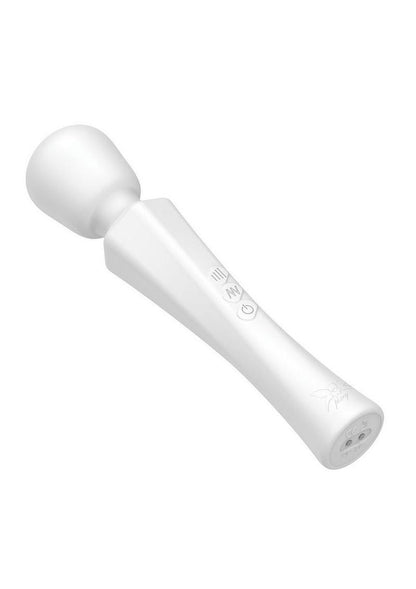 Pixey Aquamini Rechargeable Silicone Body Wand - White Edition