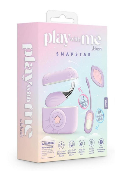 Play with Me Snapstar Rechargeable Vibrator Set with Remote - Purple - 4 Piece