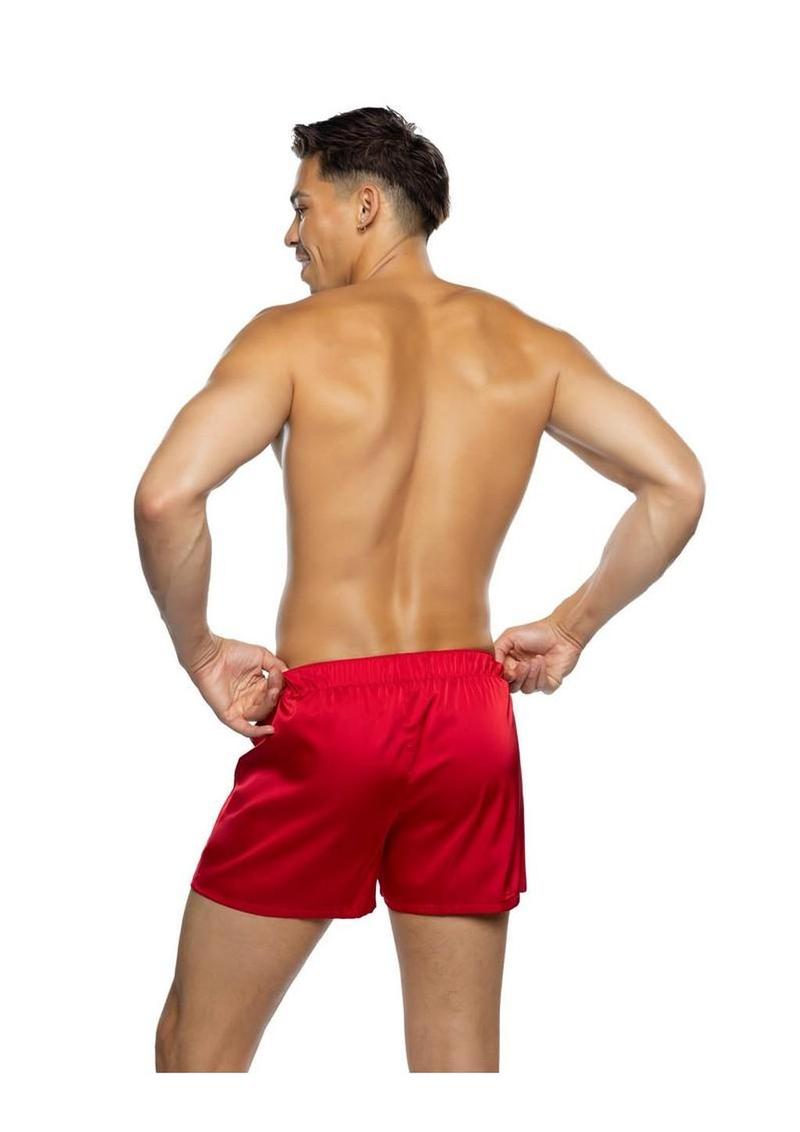 Playboy Men's Burnout Bunny Boxer Briefs - 1xlarge - Black/Red - XLarge