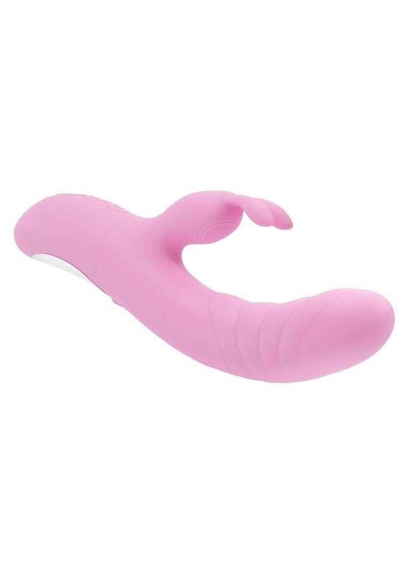 Playboy Rub Me Right Rechargeable Silicone Thrusting G-Spot Rabbit Vibrator