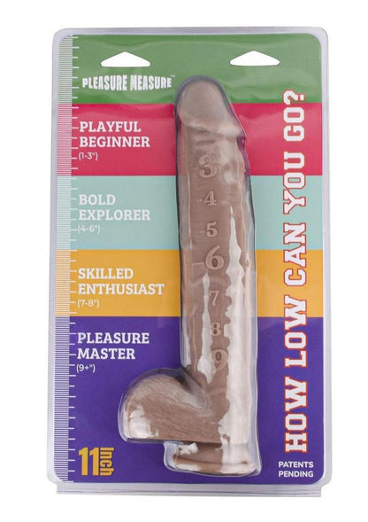 Pleasure Measure Silicone Dildo - Vanilla - 11in