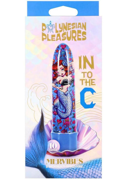 Polynesian Pleasures Mervibes Into The C Vibrator - Blue - 5in